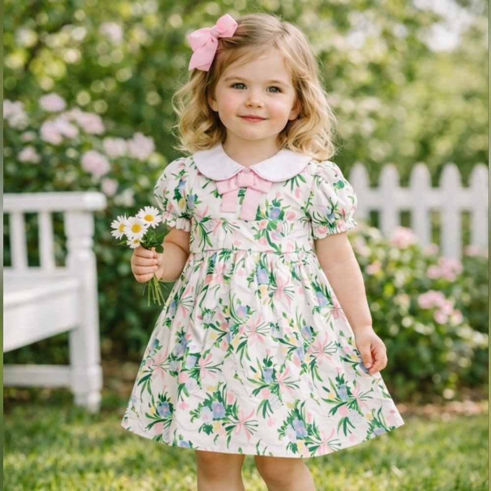 TBBC Floral Dress 3T | Peter Pan Collar | Easter Church